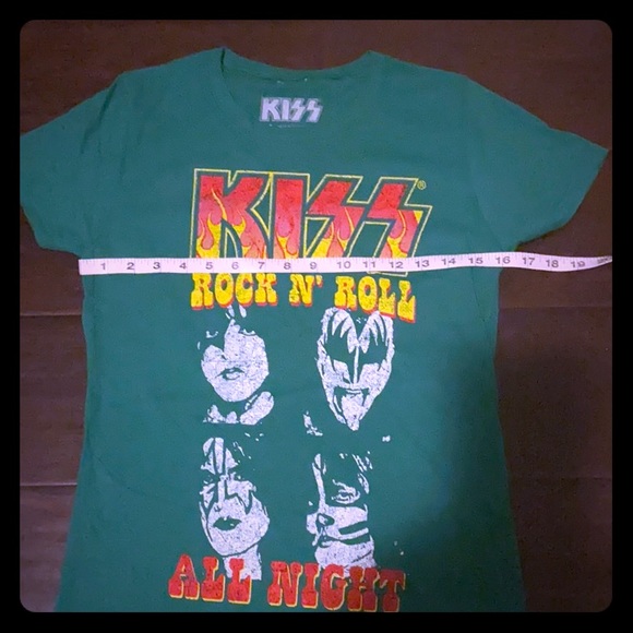 Green Kiss Rock & Roll All Night Band Shirt Large - Picture 4 of 5
